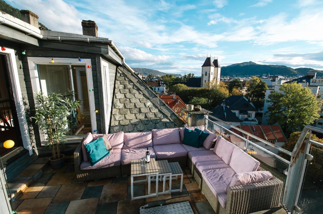 Spacious Penthouse With Grand Terrace Берген Екстериор снимка